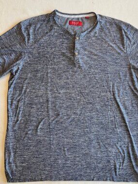 Bruno Milano XL Mens Gray Short Sleeve Super Soft 4 Button Henley Shirt